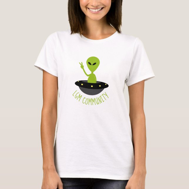 Camiseta Pequeños hombres verdes, comunidad LGM Extraterres (Anverso)