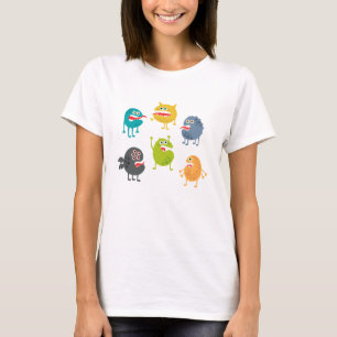 Camiseta Pequeños monstruos graciosos