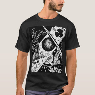 Camiseta Pequeños Mundos VI - Arte Kandinsky Blanco Negro