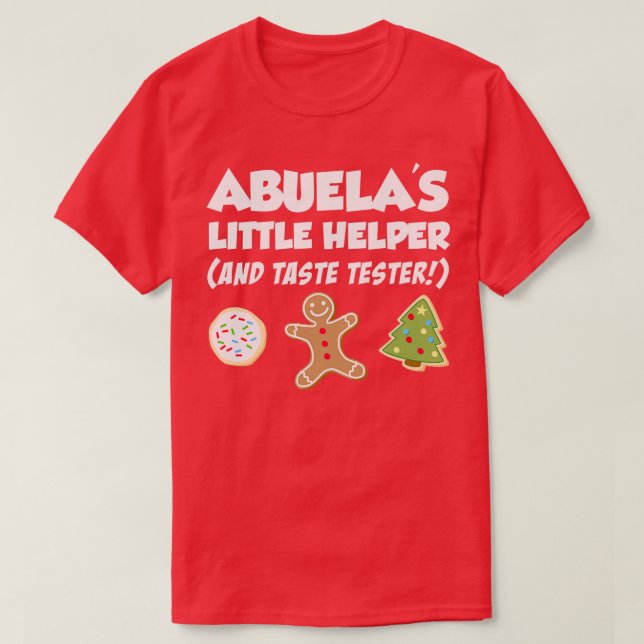 Camiseta Pequeños Navidades ayudantes de Abuela cocinan Bak (Diseño del anverso)