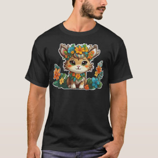 Camiseta Pequeños Navidades de renos Kawaii