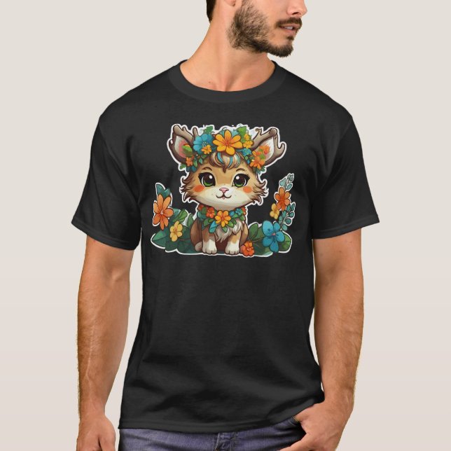 Camiseta Pequeños Navidades de renos Kawaii (Anverso)