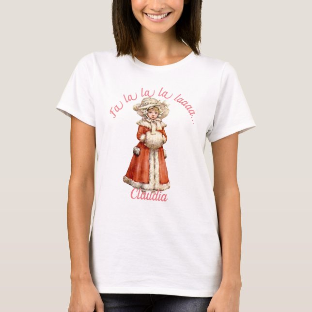 Camiseta Pequeños Navidades Personalizados de Caroleros de  (Anverso)