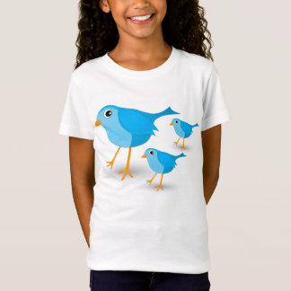 Camiseta Pequeños pájaros azules adoran a Chicas o niños co