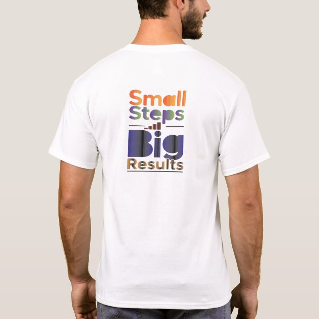 Camiseta Pequeños Pasos Grandes Resultados (Reverso)
