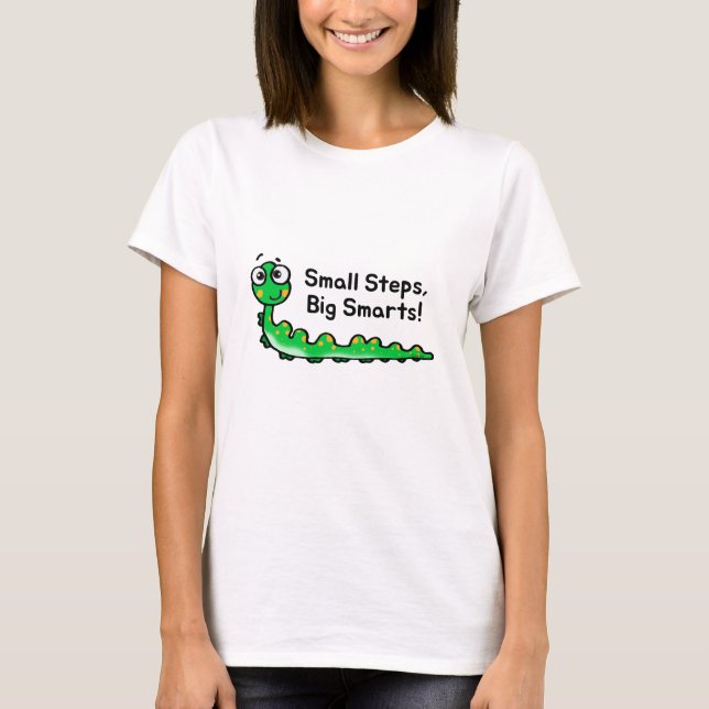 Camiseta Pequeños pasos Personalizado de oruga de Smarts gr (Anverso)