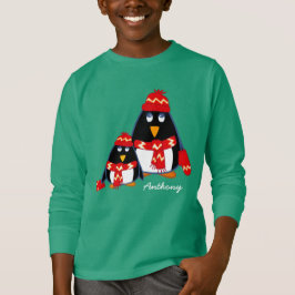 Camiseta Pequeños pingüinos | Nombre personalizado