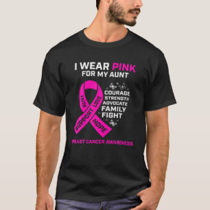 Camiseta Pequeños Regalos Que Llevo Rosado Por Mi Tía Cánce