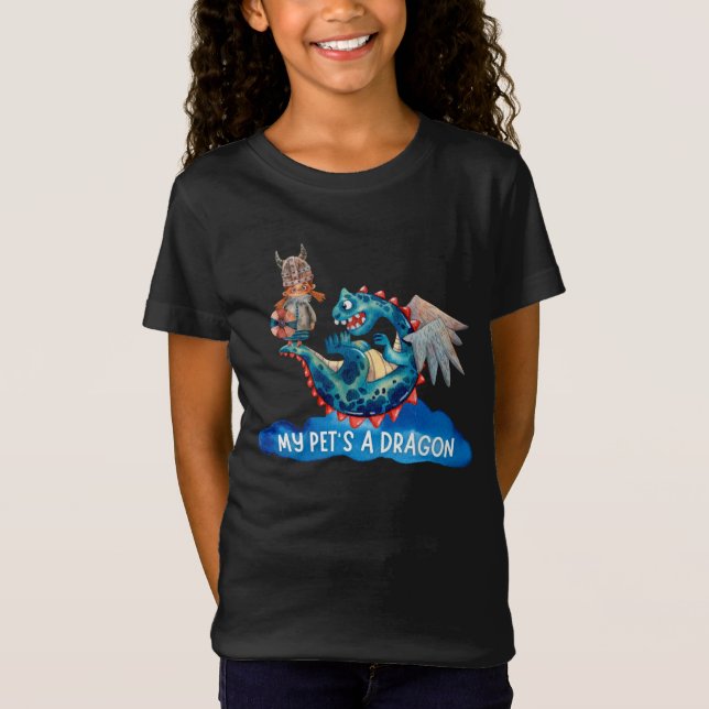Camiseta Pequeños Vikings: Mi Mascota Un Dragón (Anverso)