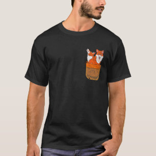 Camiseta Pequeños zorros bolsillos para animales salvajes B