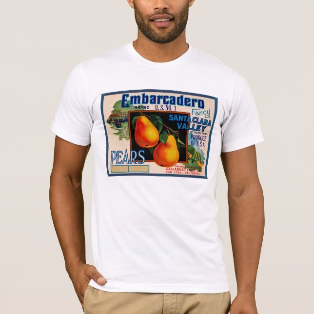 Camiseta Peras de lujo de Embarcadero Santa Clara (Anverso)