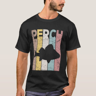 Camiseta Perca Mariscos Vintage Pescador Retro Pesca de Per