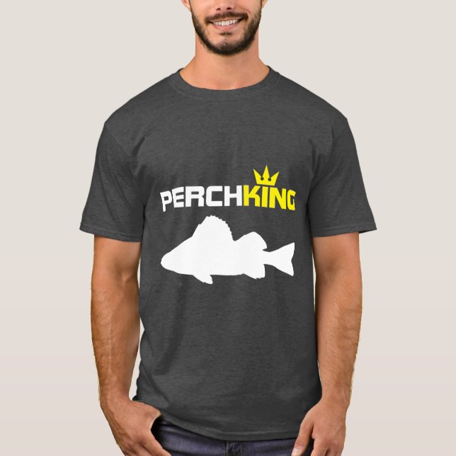 Camiseta Perch King Funny Perch Fishing (Anverso)