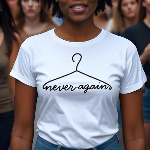Camiseta Percha de tela nunca más elección