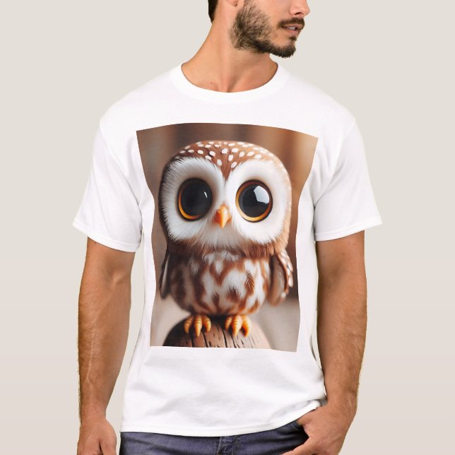 Camiseta Perched Wonder — Whimsical Little Owl (Anverso)