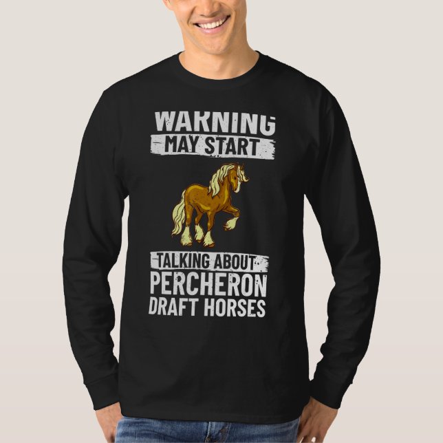Camiseta Percheron Borrador Caballo de Caballo (Anverso)