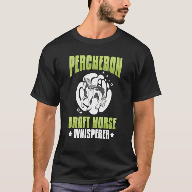 Camiseta Percheron Borrador Caballo de Caballo (Anverso)