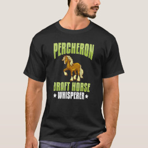 Camiseta Percheron Borrador de caballos Caballo Montando la