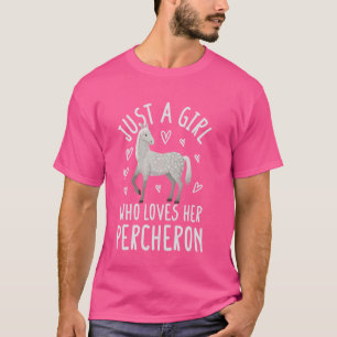 Camiseta Percheron Horse Riding Design para un chica Perche