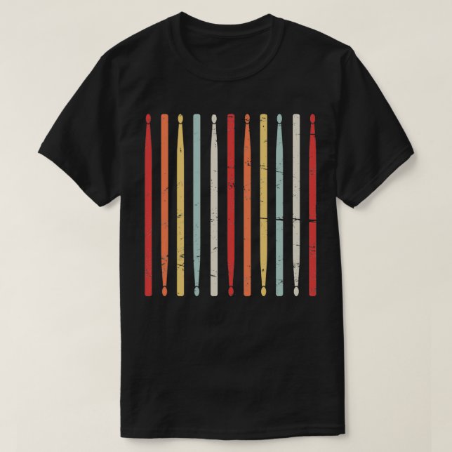 Camiseta Percusión de banda de tambor retro (Diseño del anverso)