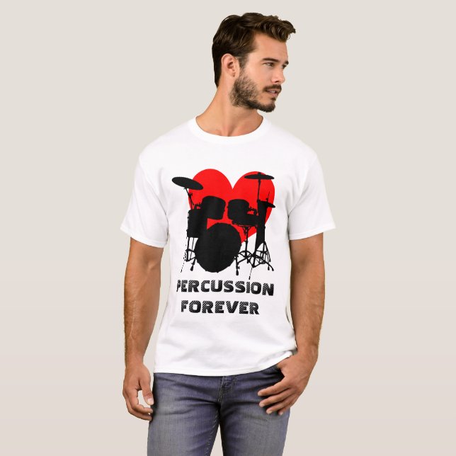 Camiseta Percusión para siempre personalizable divertido (Anverso completo)