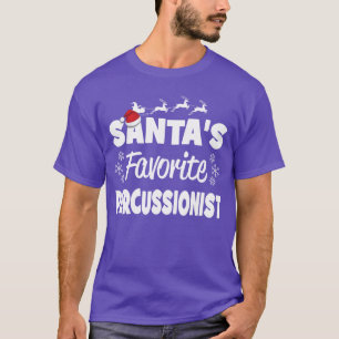 Camiseta Percusionista Favorito de Santa Funny Christmas Ma