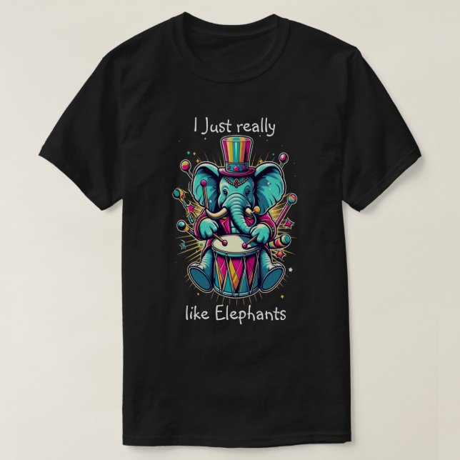 Camiseta Percusionistas melódicos Me gustan mucho los elefa (Diseño del anverso)