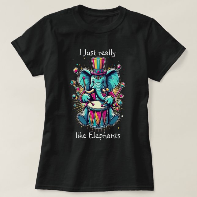 Camiseta Percusionistas melódicos Me gustan mucho los elefa (Diseño del anverso)