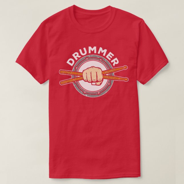 Camiseta Percussion Drum Sticks Drummer Quote Drum Kit (Diseño del anverso)