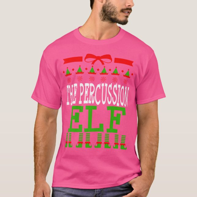 Camiseta Percussion Elf Funny Parking Banda De Marcha Crist (Anverso)