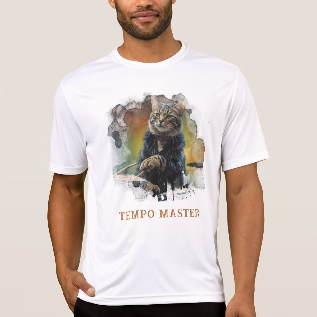 Camiseta *~* Percussionista Guay Cat AP91 DRUM Player (Anverso)