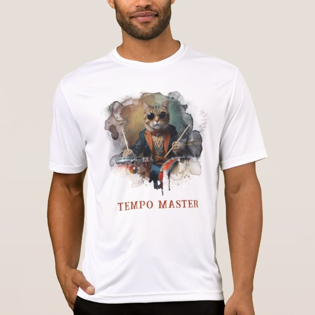Camiseta *~* Percussionista Guay Cat Focalizado DRUMMER AP9 (Anverso)