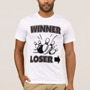 Camiseta Perdedor divertido del ganador de los bolos