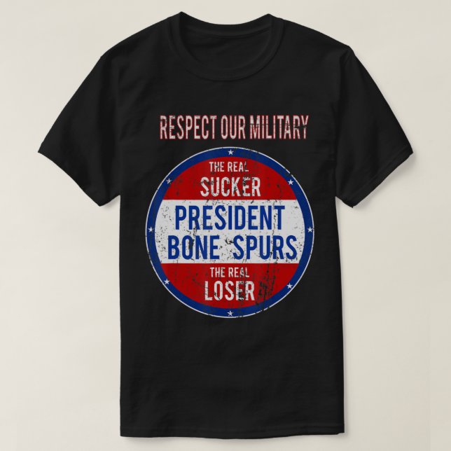 Camiseta Perdemos a Trump Sucker Respetamos a nuestro Ejérc (Diseño del anverso)