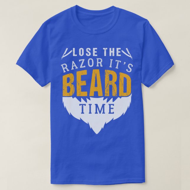 Camiseta Perder El Razor Su Tiempo De Barba Gracioso Regalo (Diseño del anverso)