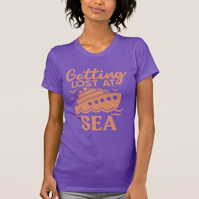 Camiseta Perder en el viaje en crucero por mar (Anverso)