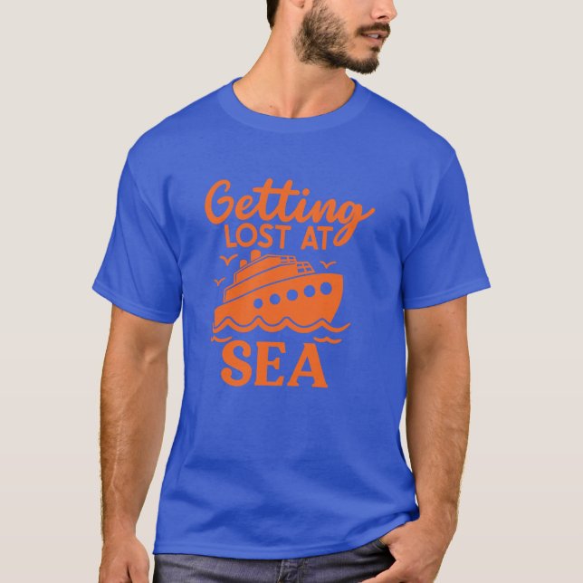 Camiseta Perder en el viaje en crucero por mar (Anverso)
