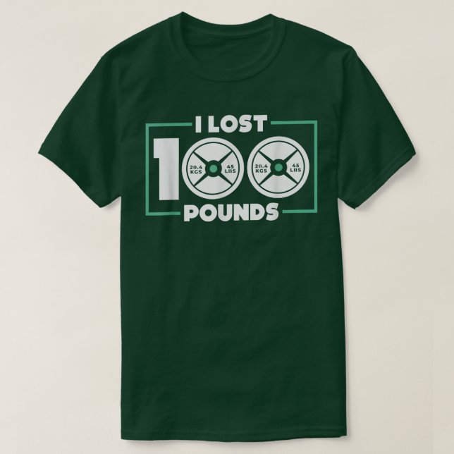 Camiseta Perdí 100 Libras, Motivación De Pérdida De Peso Y  (Diseño del anverso)