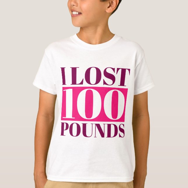 Camiseta Perdí 100 Libras, Motivación De Pérdida De Peso Y  (Anverso)