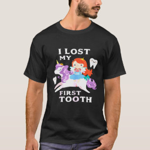 Camiseta Perdí A Mi Primer Bebé De Dientes Por El Unicornio