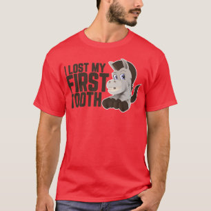 Camiseta Perdí A Mis Primeros Niños Dientes Cute Cebra