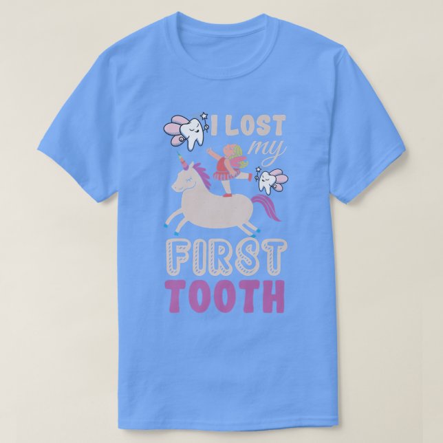 Camiseta Perdí los primeros dientes de unicornio de ratones (Diseño del anverso)