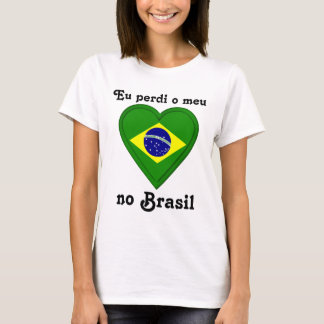 Camiseta Perdí mi corazón en el Brasil en portugués