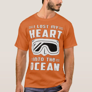 Camiseta Perdí Mi Corazón En El Buceador De Buceo Ocean Scu