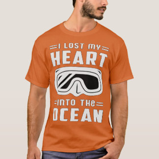 Camiseta Perdí Mi Corazón En El Buceador De Buceo Ocean Scu