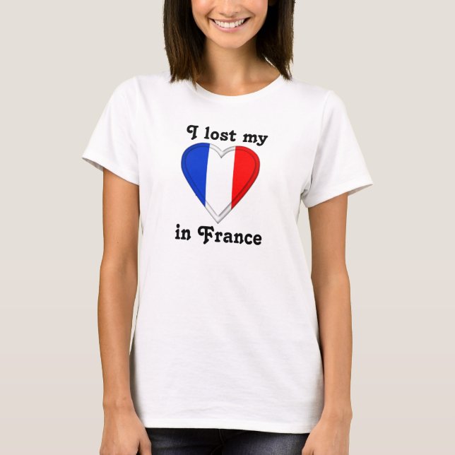 Camiseta Perdí mi corazón en Francia (Anverso)