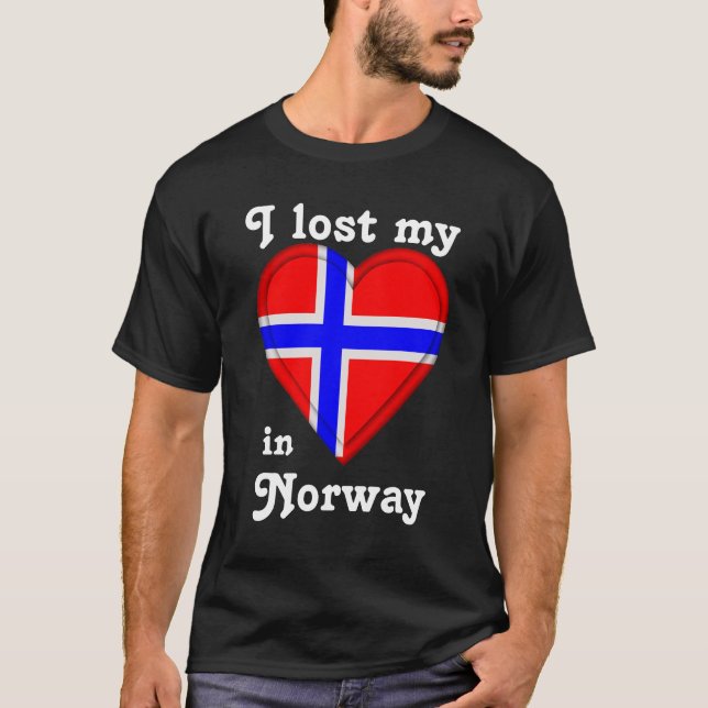 Camiseta Perdí mi corazón en Noruega (Anverso)