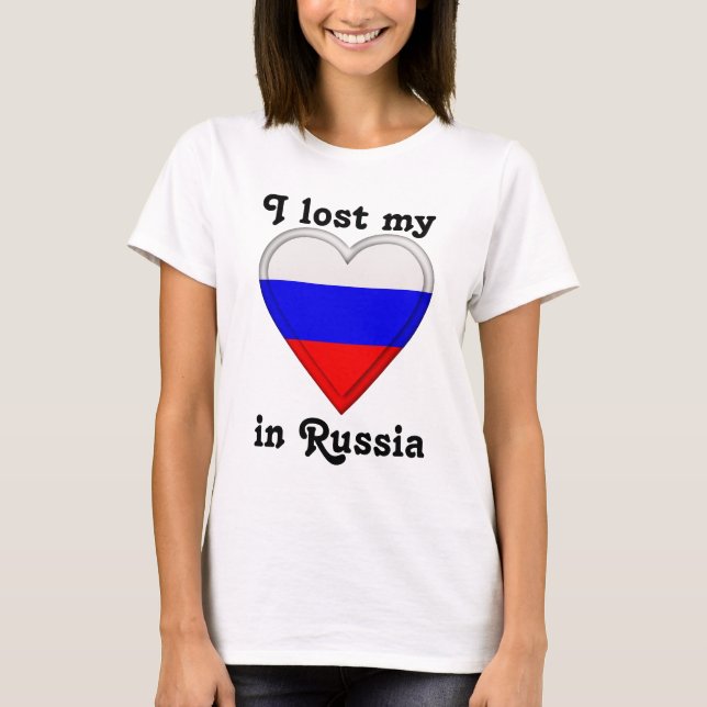 Camiseta Perdí mi corazón en Rusia (Anverso)