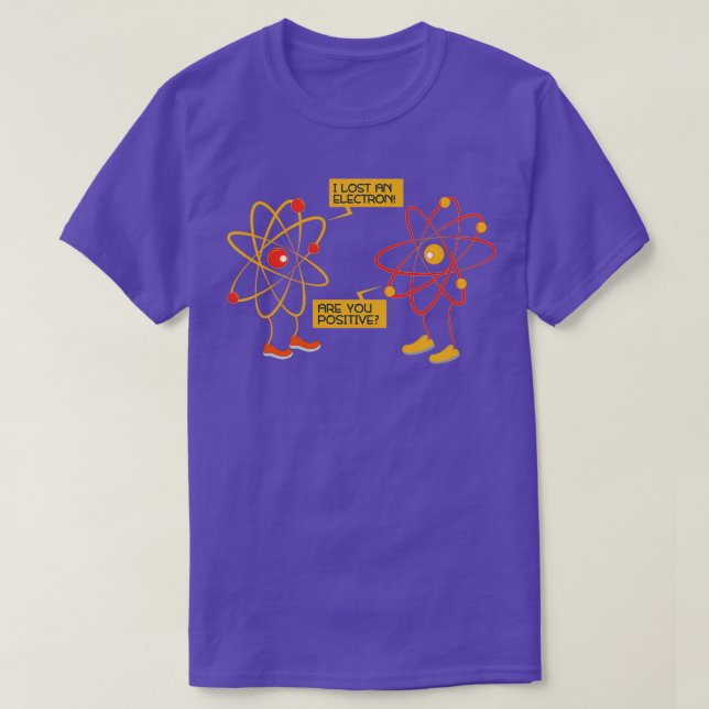 Camiseta Perdí un electrón eres positivo (2) (Diseño del anverso)