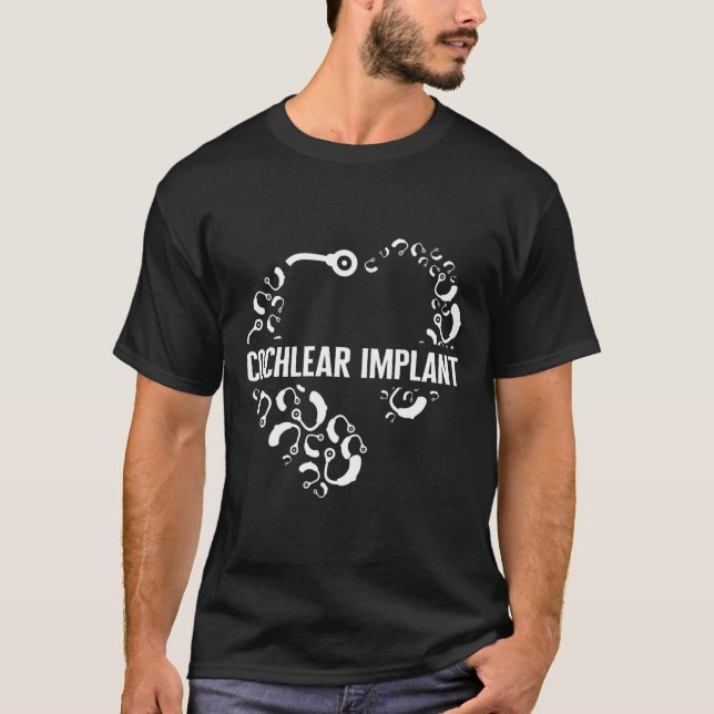Camiseta Pérdida de audición Conciencia Ama Implante Coclea (Anverso)